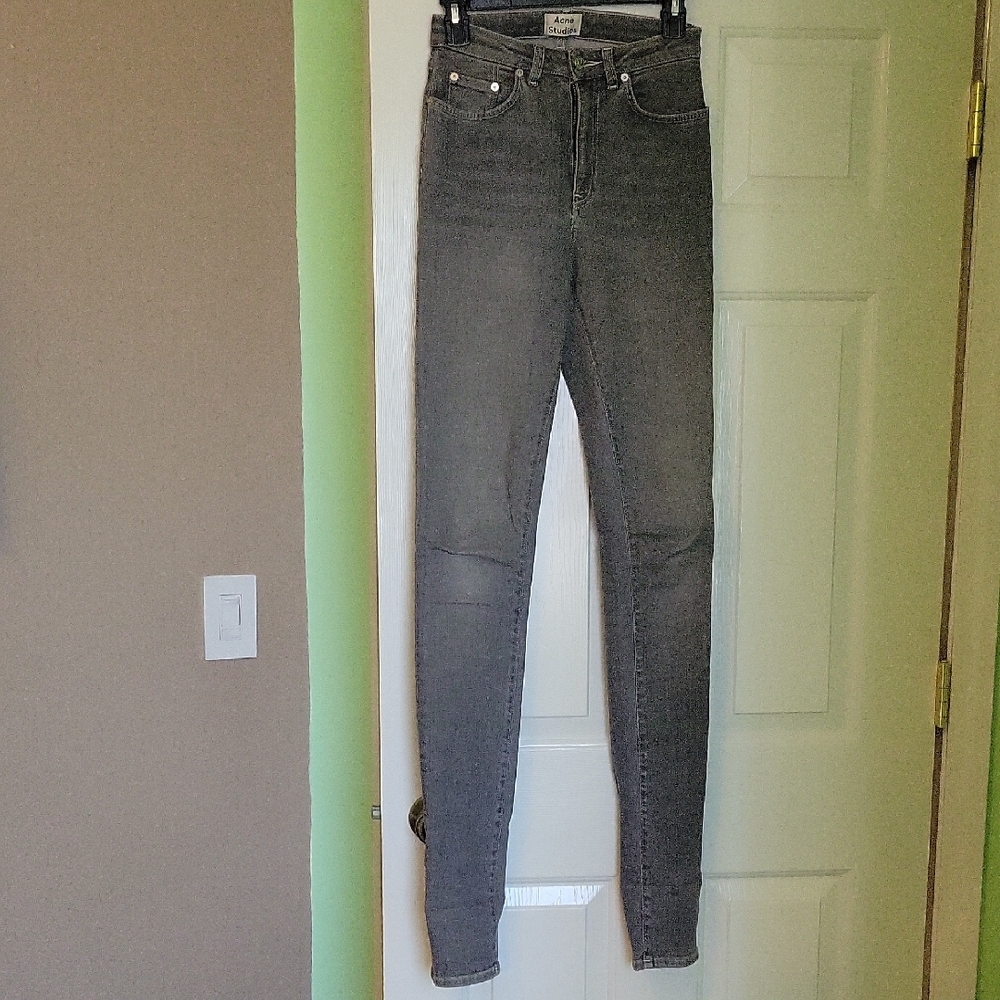 Acne Studios Women's High Rise Jeans in Gray